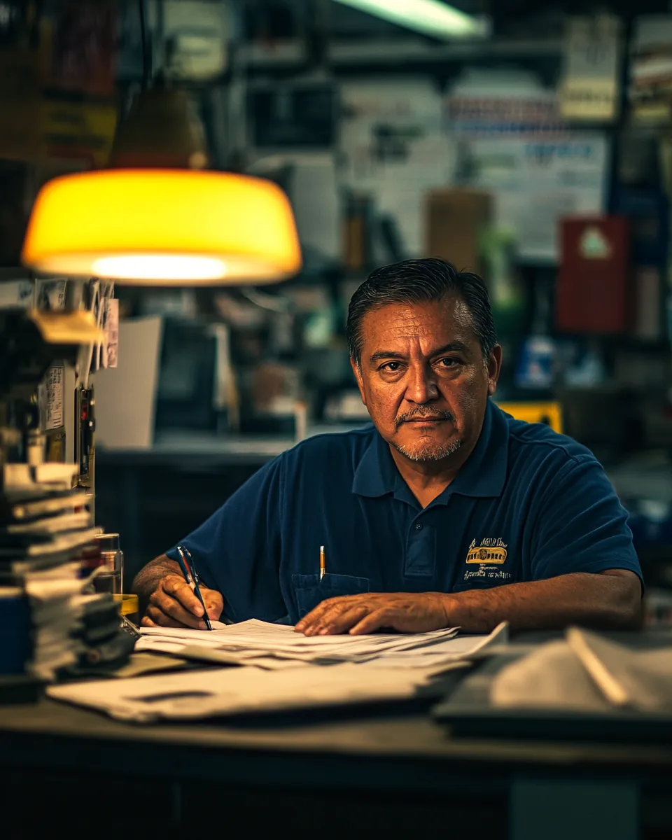 A business owner at his desk